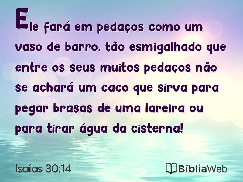 Isaías 30:14 em imagem para compartilhar