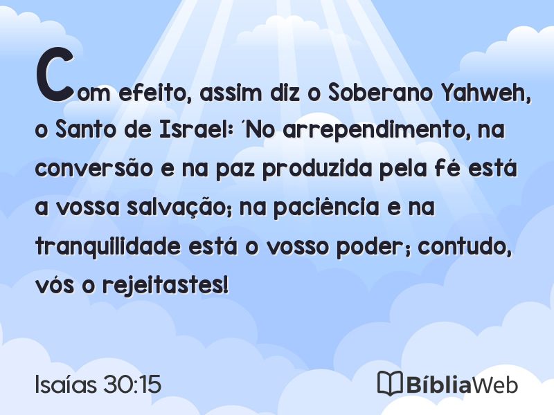 Isaías 30:15 em imagem para compartilhar