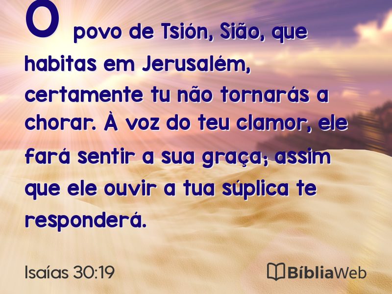 Isaías 30:19 em imagem para compartilhar