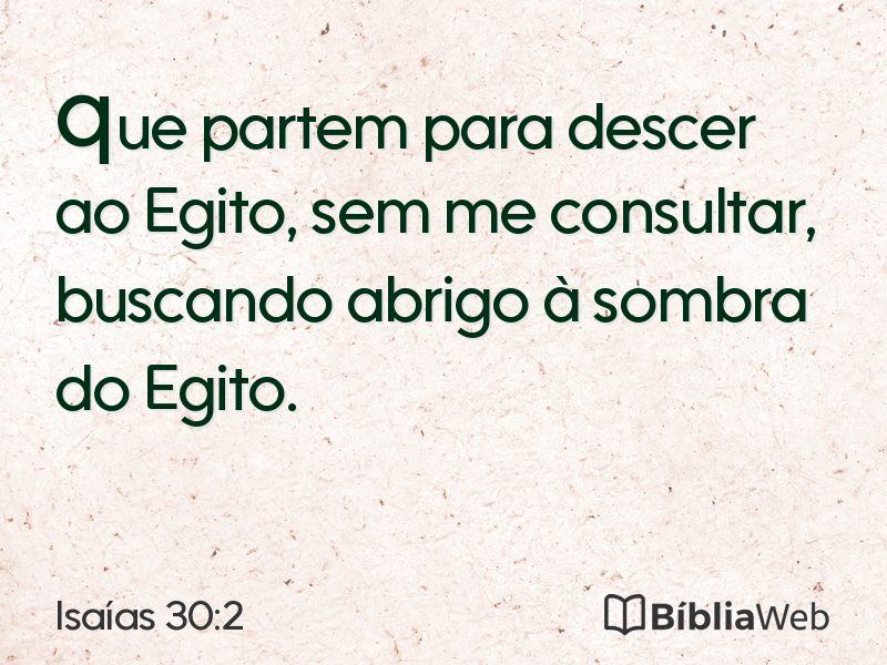 Isaías 30:2 em imagem para compartilhar