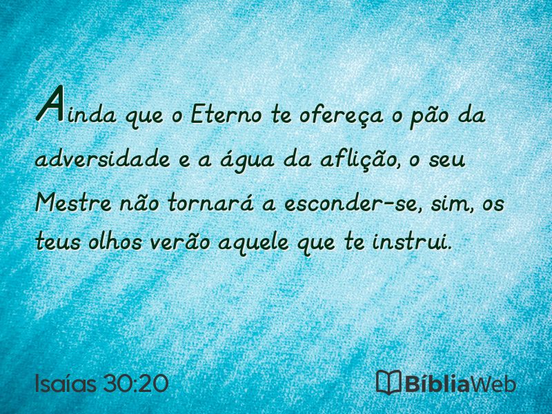 Isaías 30:20 em imagem para compartilhar