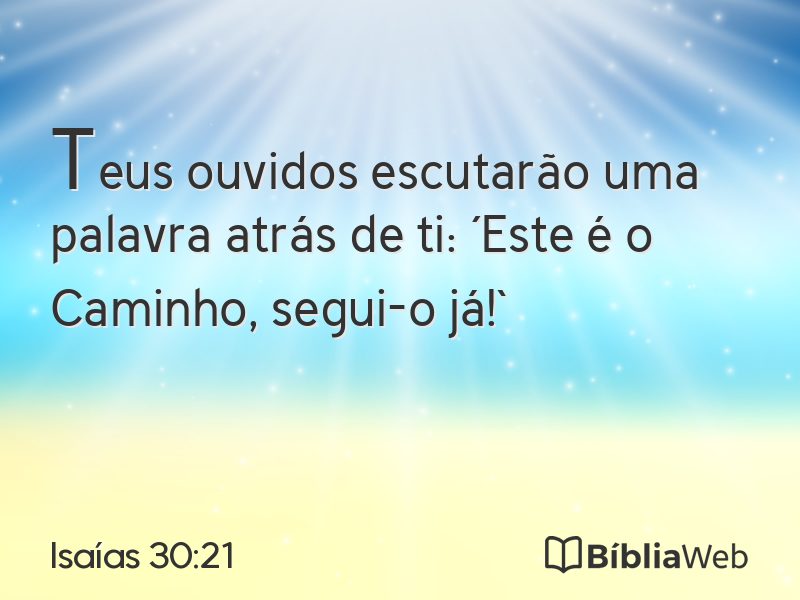 Isaías 30:21 em imagem para compartilhar