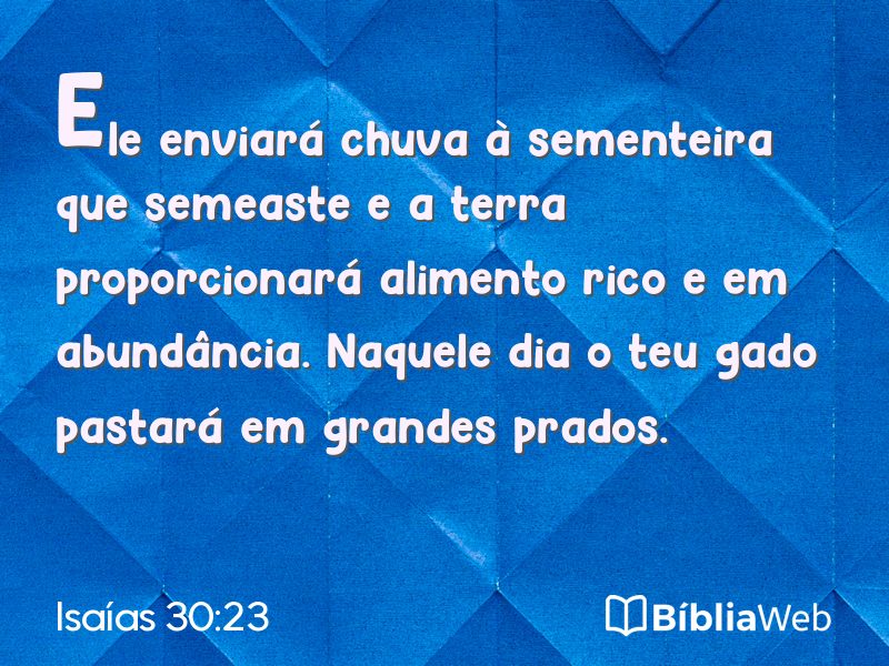 Isaías 30:23 em imagem para compartilhar