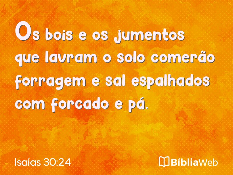 Isaías 30:24 em imagem para compartilhar