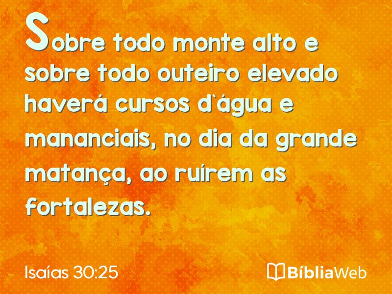 Isaías 30:25 em imagem para compartilhar