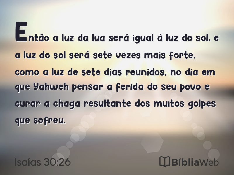 Isaías 30:26 em imagem para compartilhar