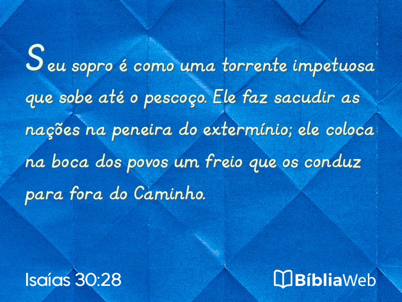 Isaías 30:28 em imagem para compartilhar