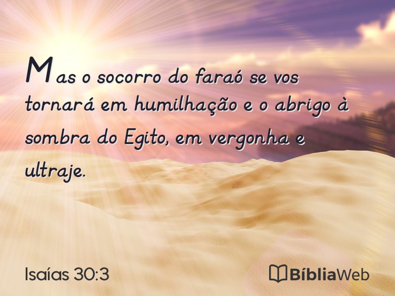 Isaías 30:3 em imagem para compartilhar