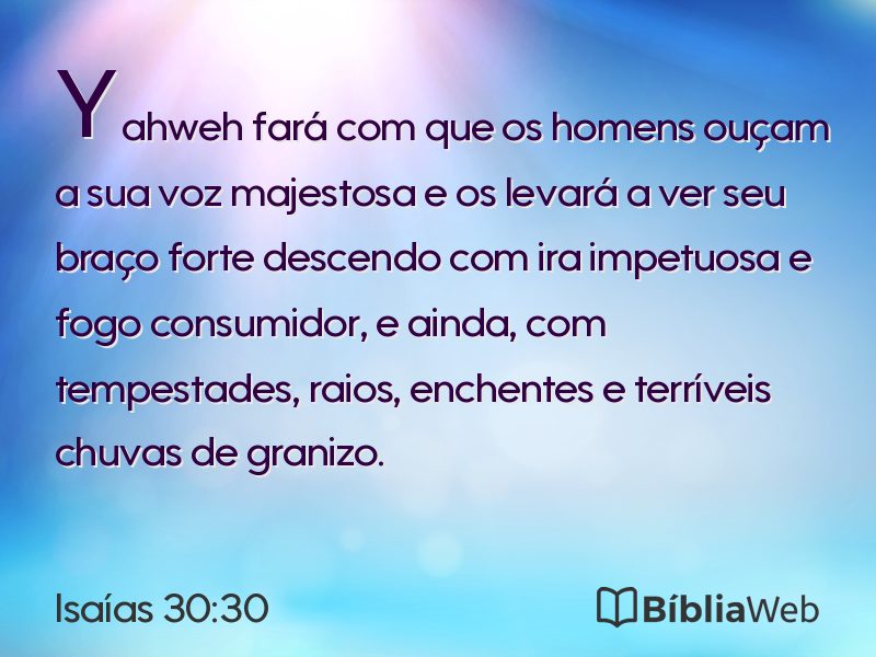 Isaías 30:30 em imagem para compartilhar