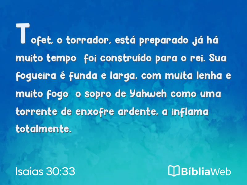 Isaías 30:33 em imagem para compartilhar