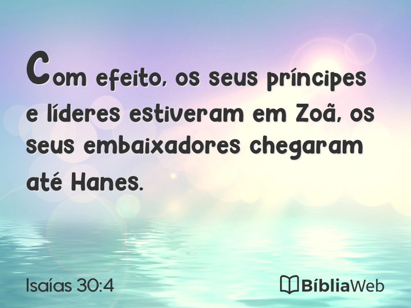 Isaías 30:4 em imagem para compartilhar