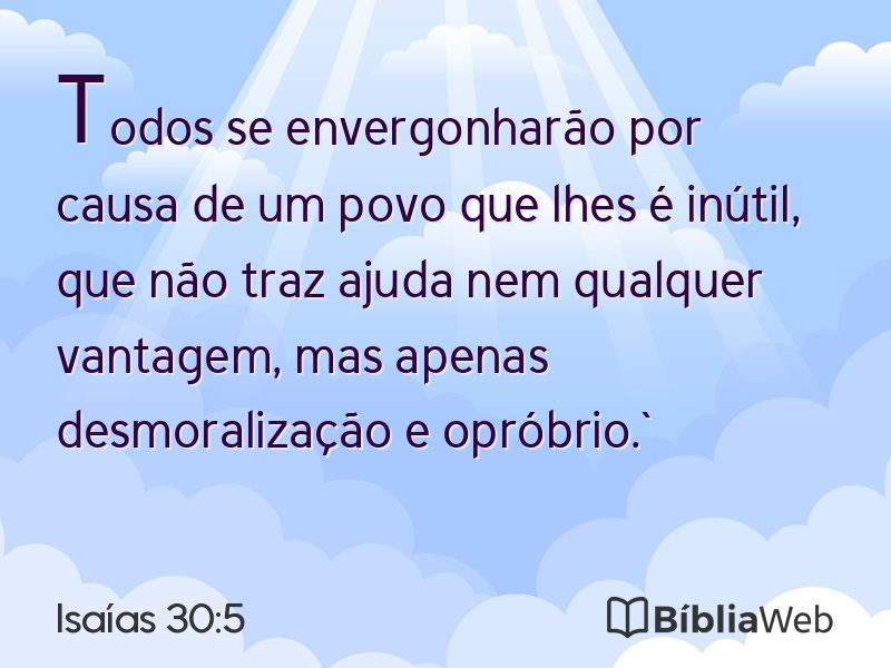 Isaías 30:5 em imagem para compartilhar