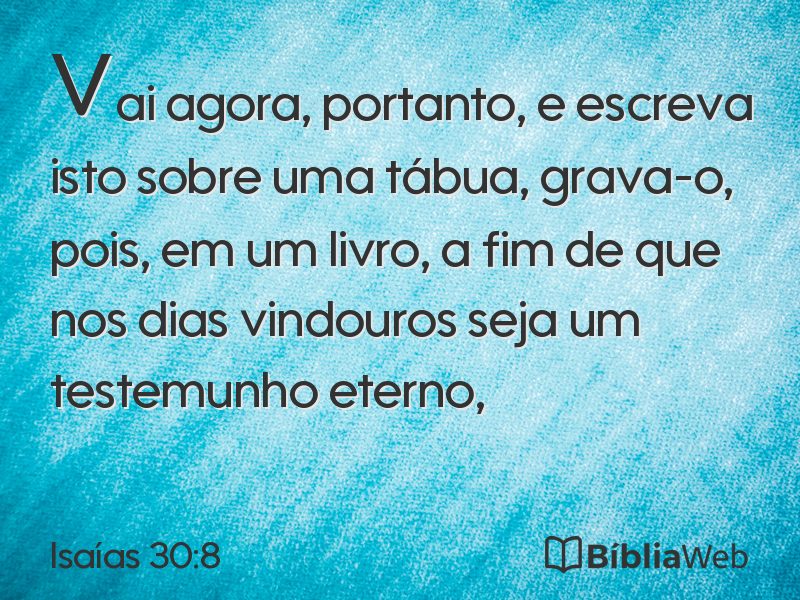 Isaías 30:8 em imagem para compartilhar