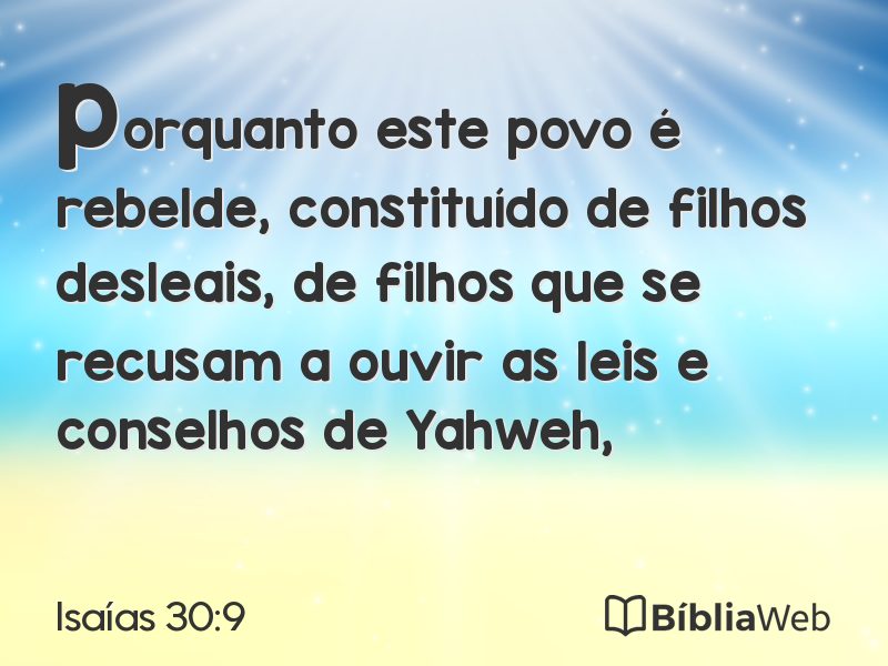Isaías 30:9 em imagem para compartilhar