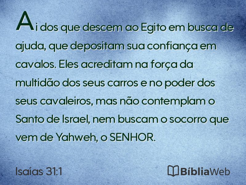 Isaías 31:1 em imagem para compartilhar