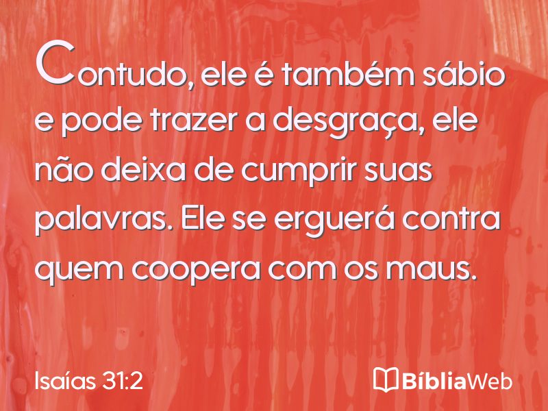 Isaías 31:2 em imagem para compartilhar