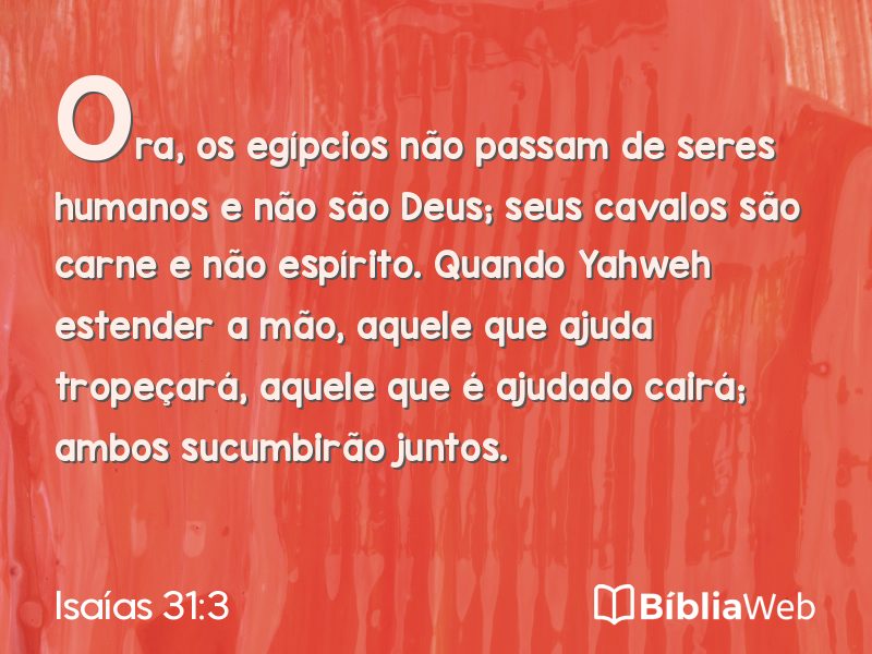 Isaías 31:3 em imagem para compartilhar