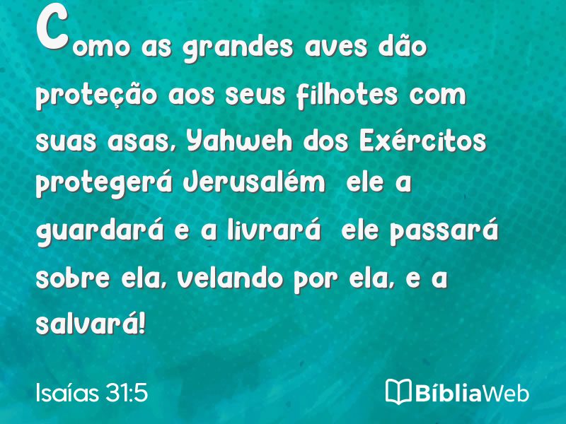 Isaías 31:5 em imagem para compartilhar