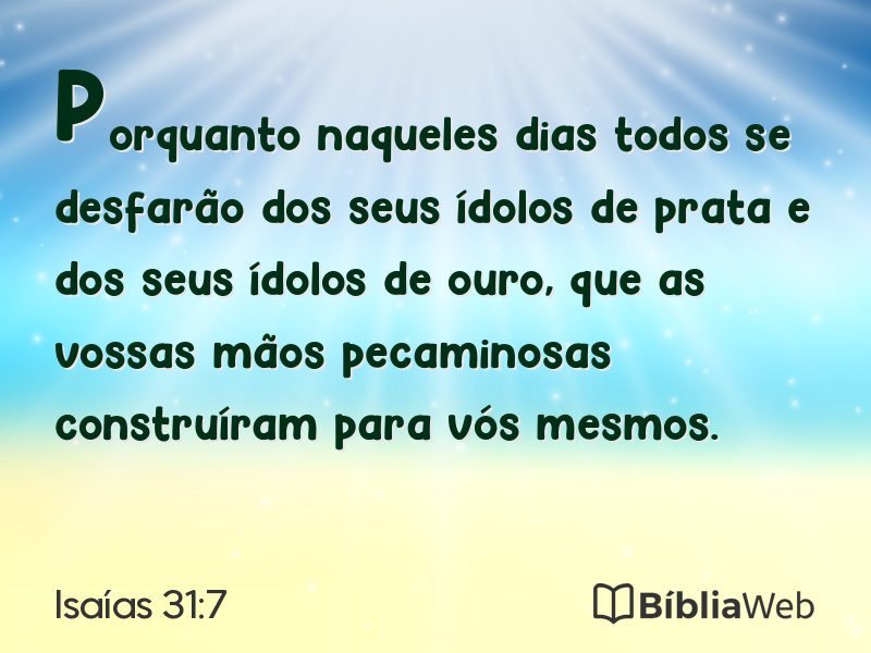 Isaías 31:7 em imagem para compartilhar