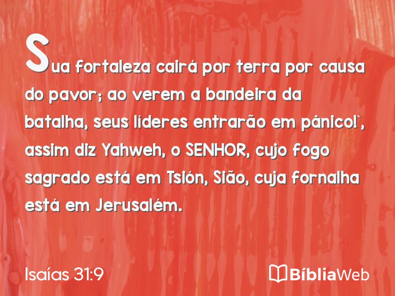 Isaías 31:9 em imagem para compartilhar