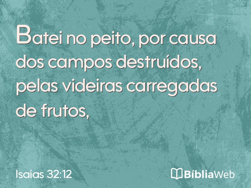 Isaías 32:12 em imagem para compartilhar