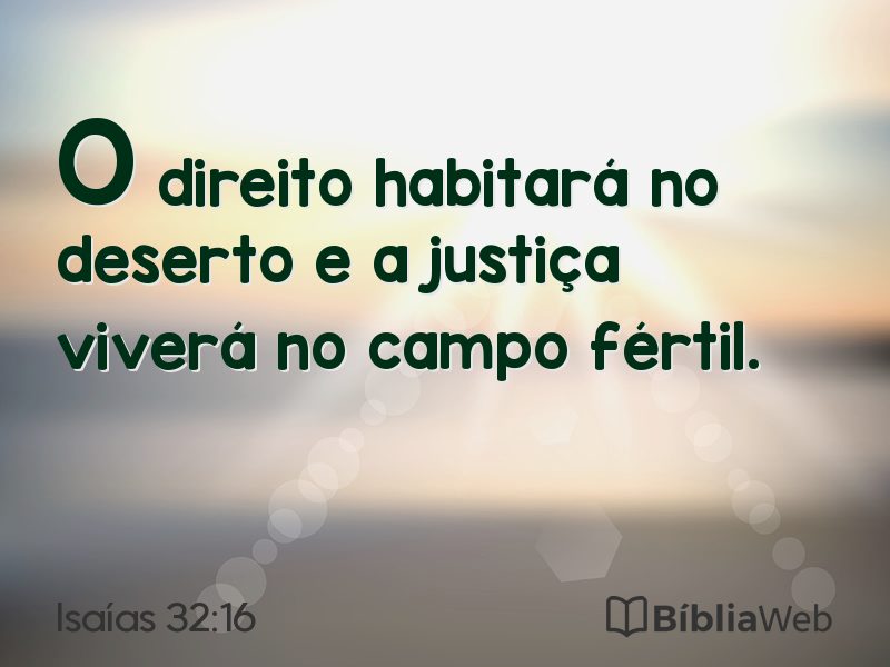 Isaías 32:16 em imagem para compartilhar