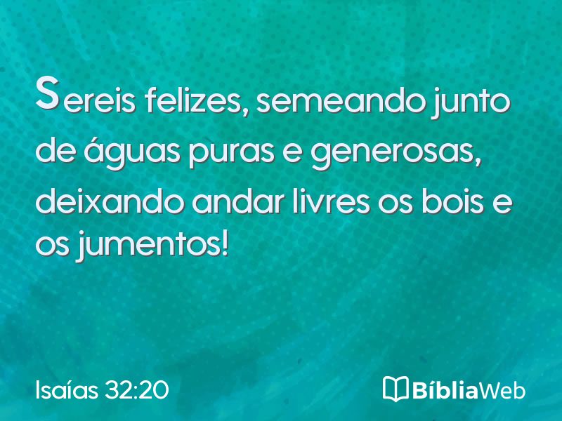 Isaías 32:20 em imagem para compartilhar