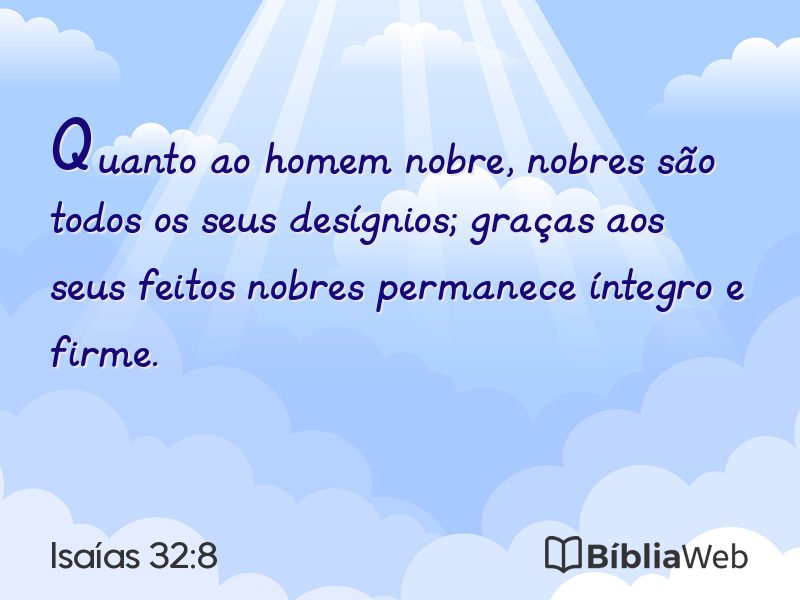 Isaías 32:8 em imagem para compartilhar