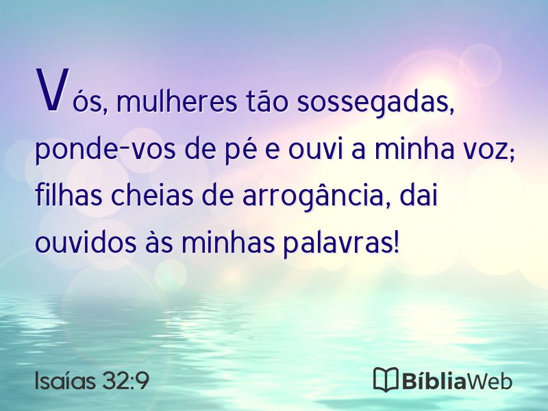 Isaías 32:9 em imagem para compartilhar