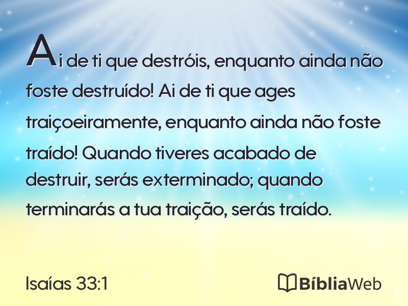 Isaías 33:1 em imagem para compartilhar