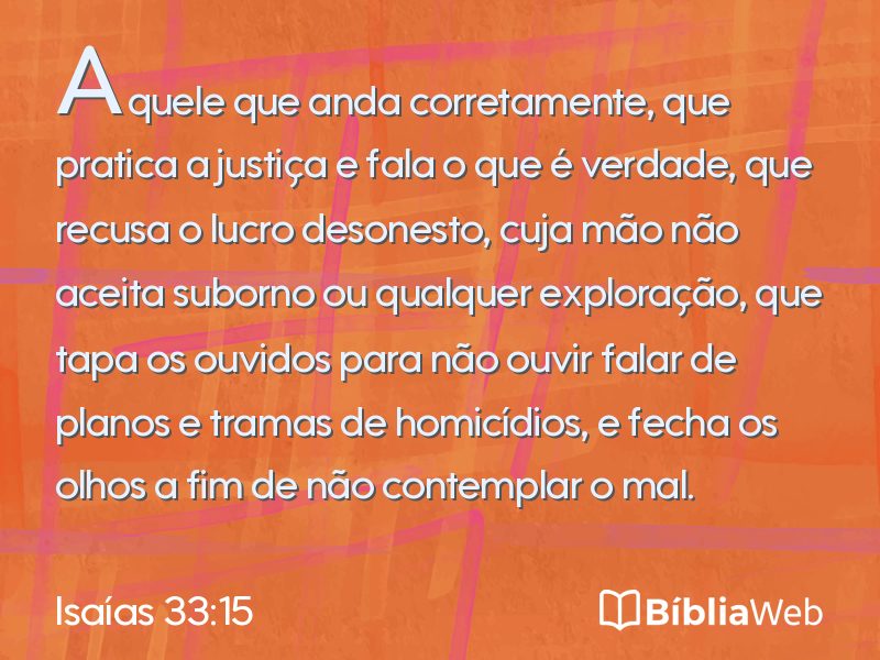 Isaías 33:15 em imagem para compartilhar
