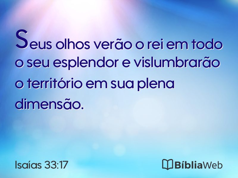Isaías 33:17 em imagem para compartilhar