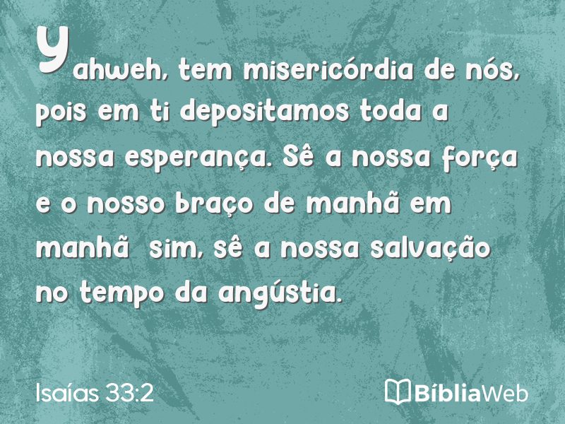 Isaías 33:2 em imagem para compartilhar