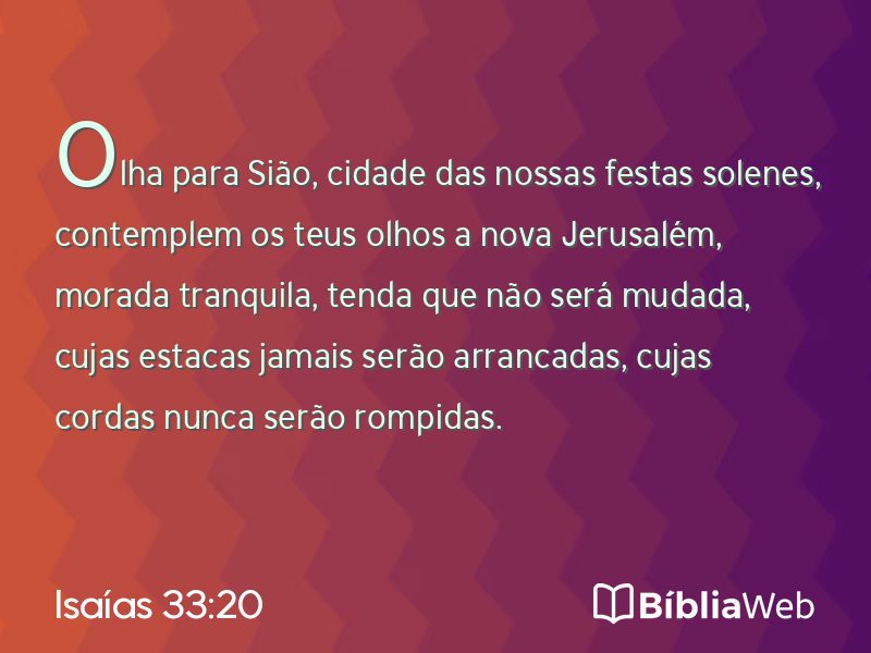 Isaías 33:20 em imagem para compartilhar