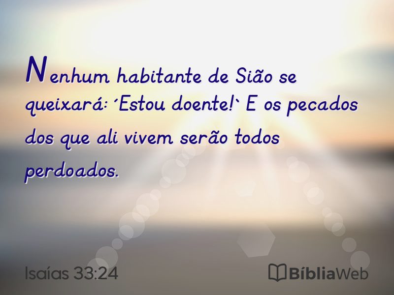 Isaías 33:24 em imagem para compartilhar