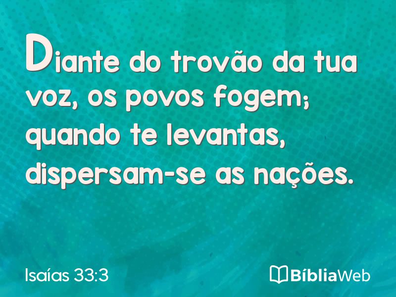 Isaías 33:3 em imagem para compartilhar