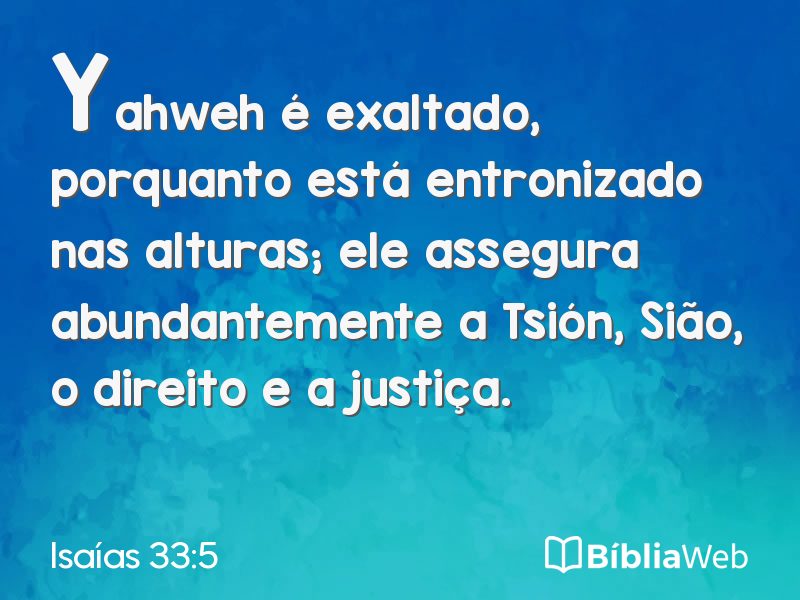 Isaías 33:5 em imagem para compartilhar