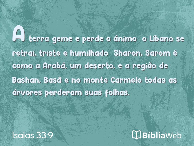 Isaías 33:9 em imagem para compartilhar