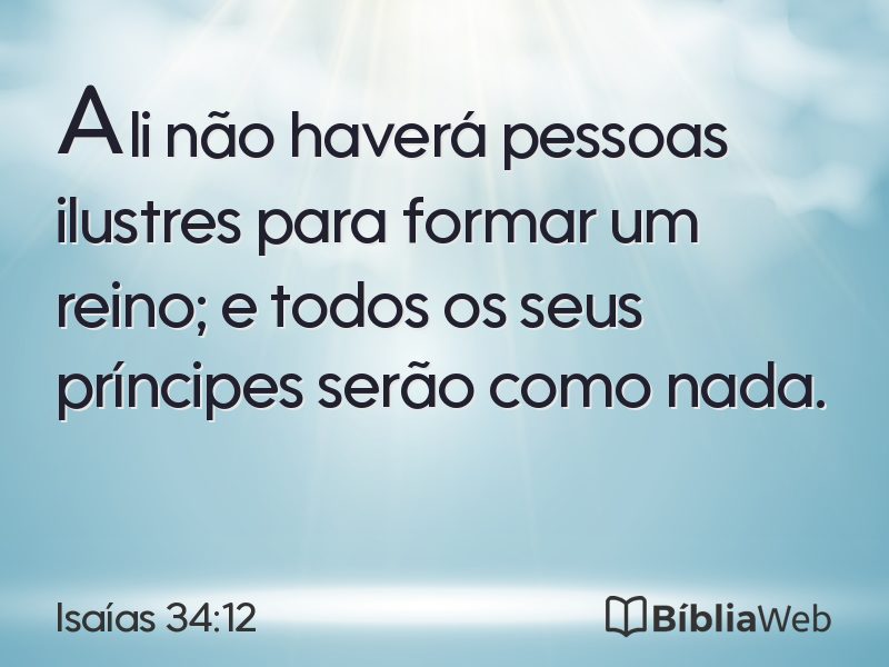 Isaías 34:12 em imagem para compartilhar