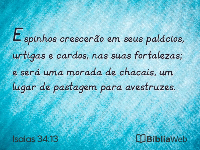 Isaías 34:13 em imagem para compartilhar