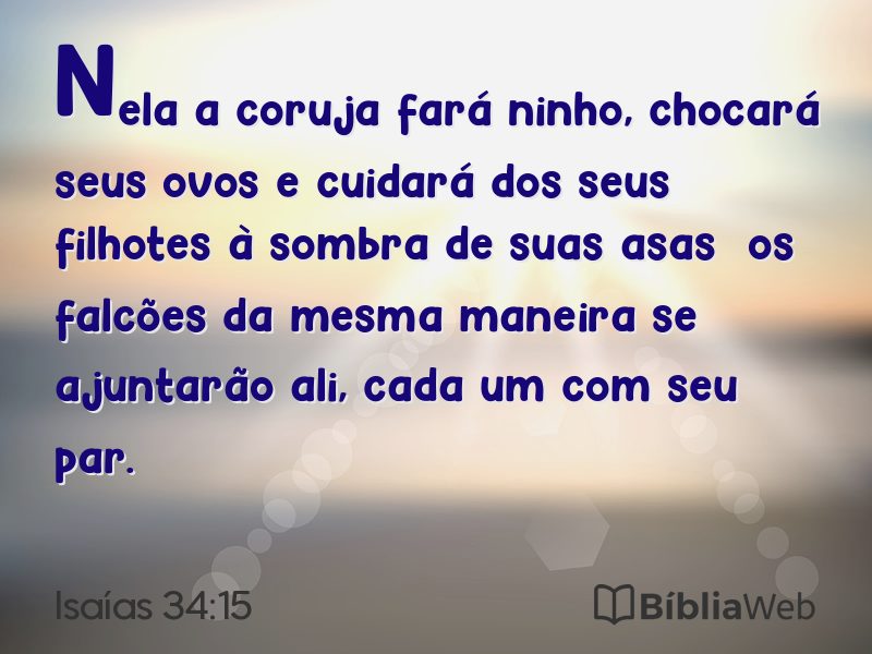 Isaías 34:15 em imagem para compartilhar