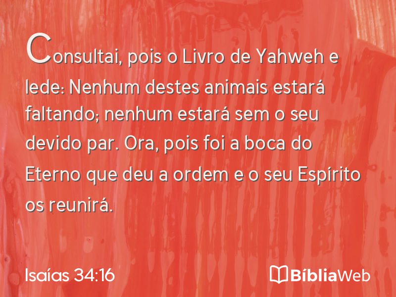 Isaías 34:16 em imagem para compartilhar
