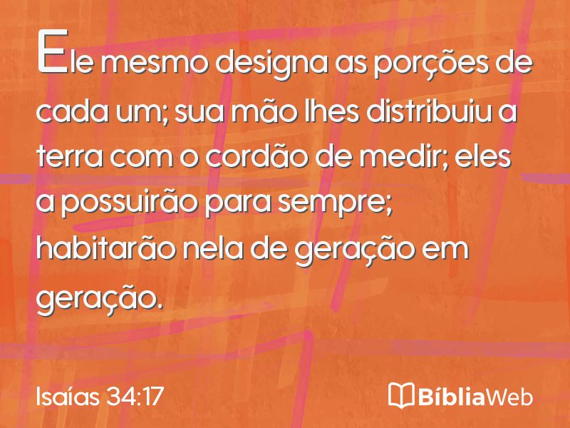 Isaías 34:17 em imagem para compartilhar