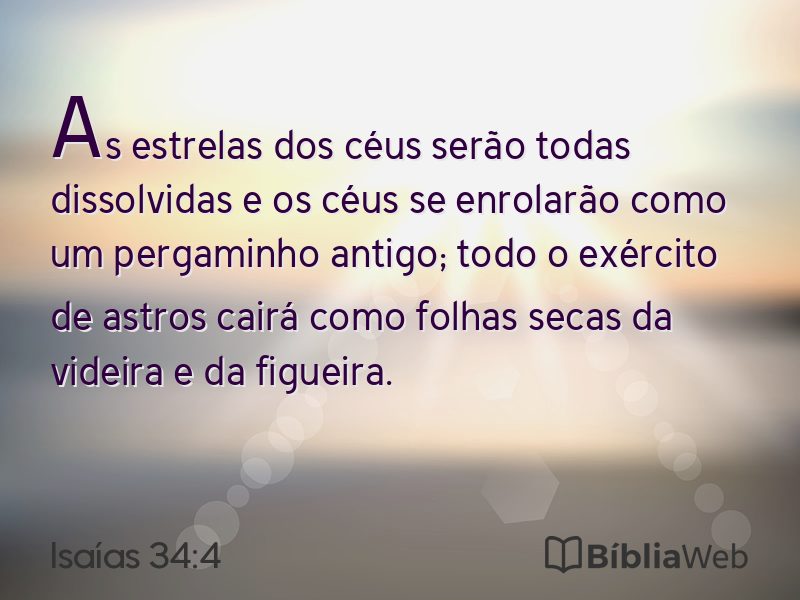 Isaías 34:4 em imagem para compartilhar