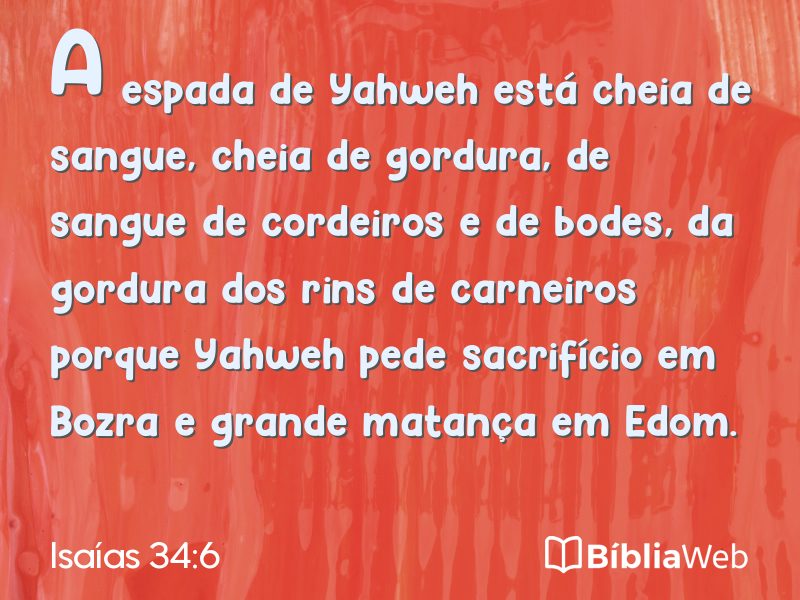 Isaías 34:6 em imagem para compartilhar