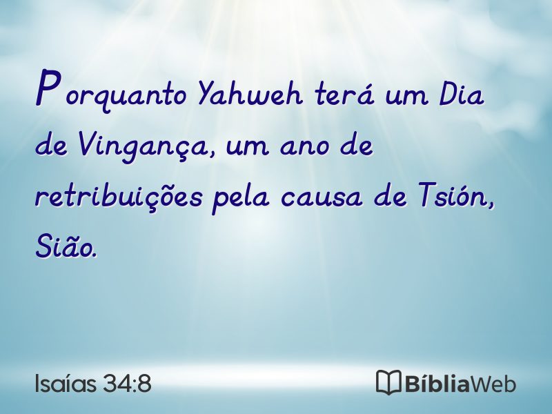 Isaías 34:8 em imagem para compartilhar