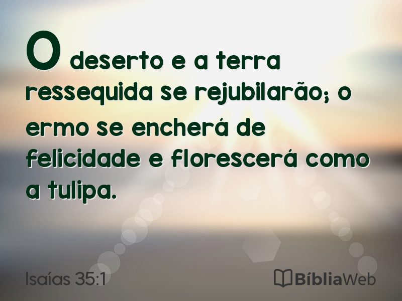 Isaías 35:1 em imagem para compartilhar
