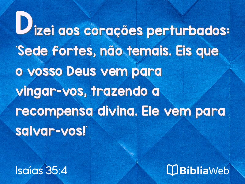 Isaías 35:4 em imagem para compartilhar