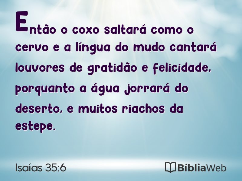 Isaías 35:6 em imagem para compartilhar