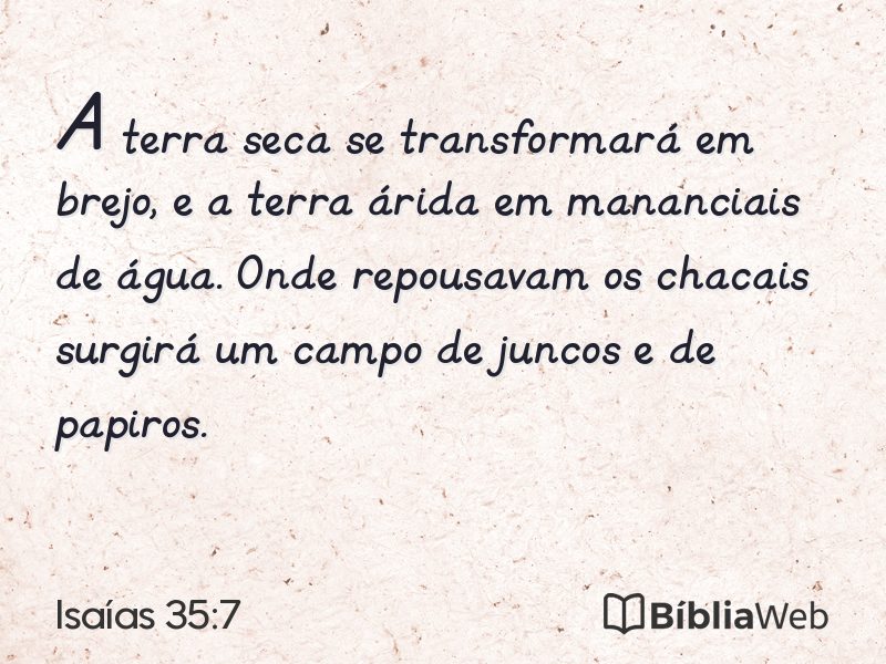 Isaías 35:7 em imagem para compartilhar